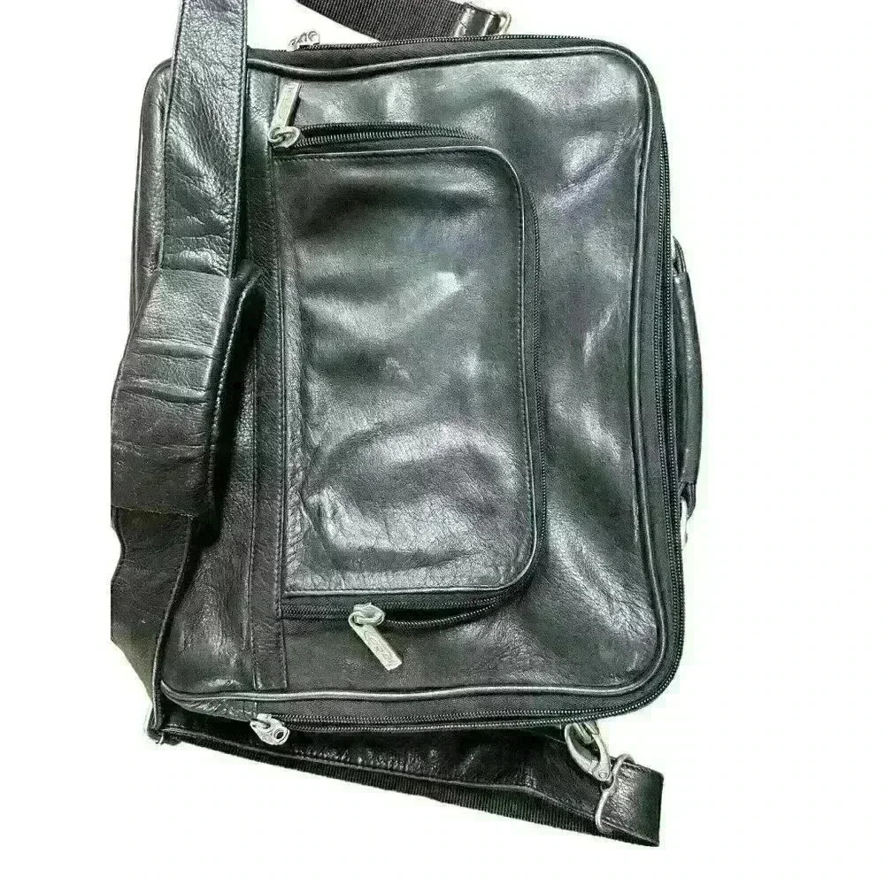 CODI Executive Laptop Bag Black Leather with Adjustable Strap Great Condition